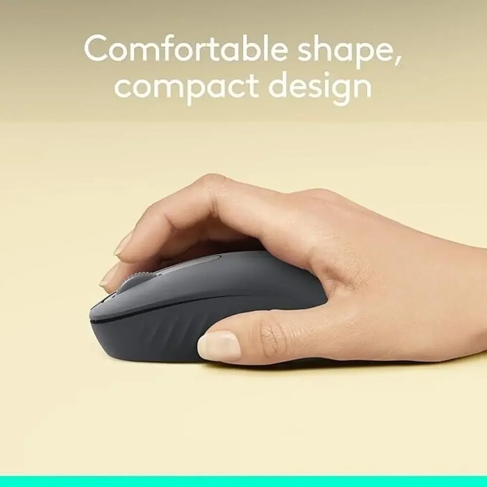 Logitech M196 Wireless Mouse (Gray) Bluetooth - Compact, Portable, Smooth